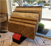 Ceramic Tile Floor Stand, Timber Sample Rack