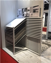 Horizontal Sliding Display Rack For Tile, Hardwood