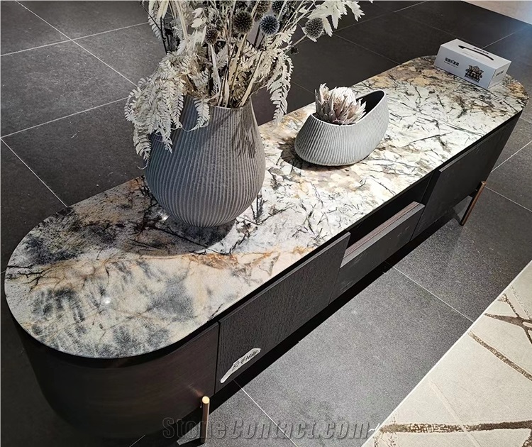 Flexible Stone Marble Veneer Sheets Table Top