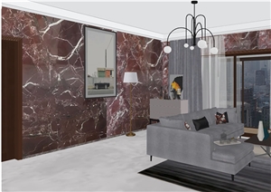 Red Marble Rosso Levanto Super Thin Marble Tiles