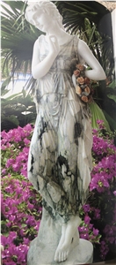 YUANDA Carved White Marble Angel Sculptures