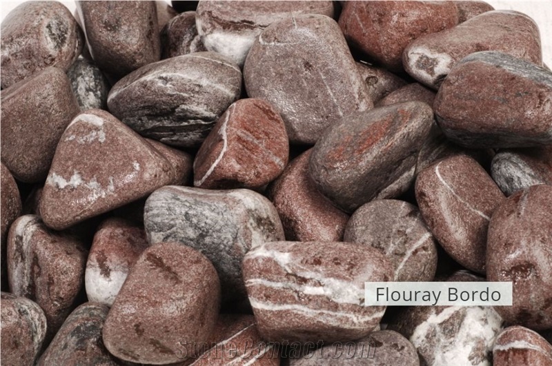 Bordeaux Marble Pebble & Gravel, Flouray Bordo Pebble Stone