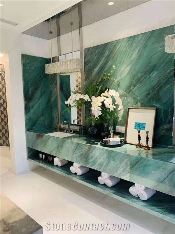 Brazil Royal Green Marble Polished Wall Tiles