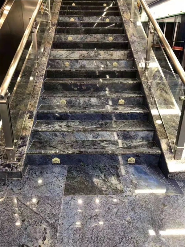 Brazil Sapphire Quartzite Blue Honed Stair Treads