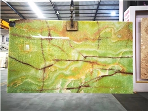 China Green Onyx Polished Floor Tile & Wall Slabs