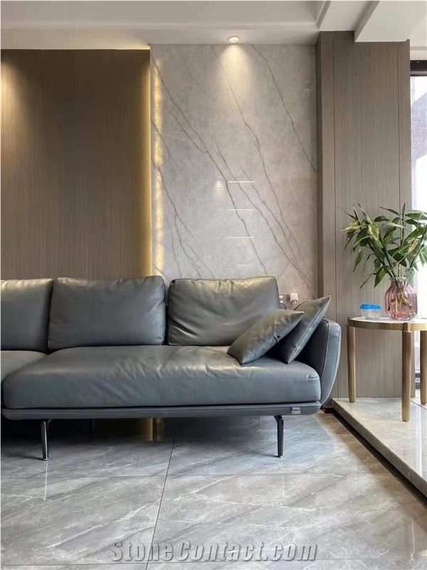 China Milan Grey Marble Polished Wall Cladding Tiles, Slabs