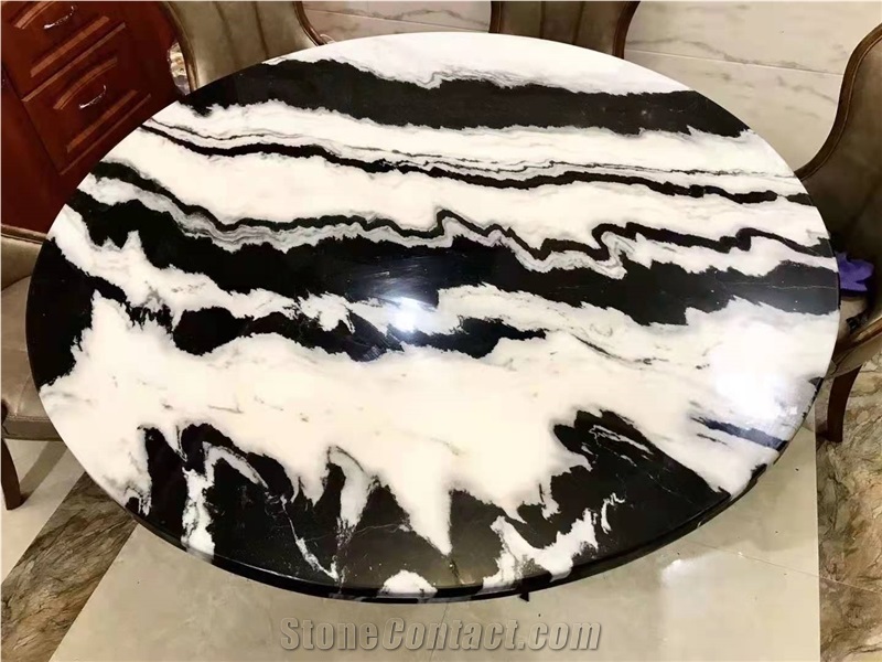 China Panda White Marble Polished Kitchen Worktops