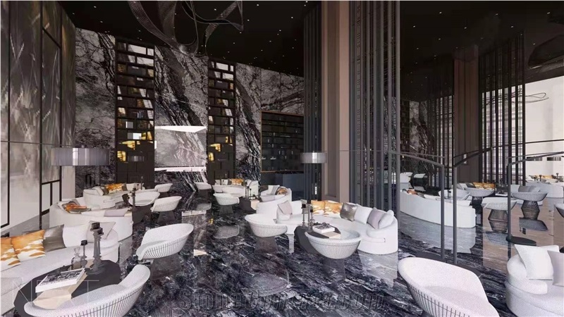 France Hilton Grey Marble Polished Tiles & Slabs