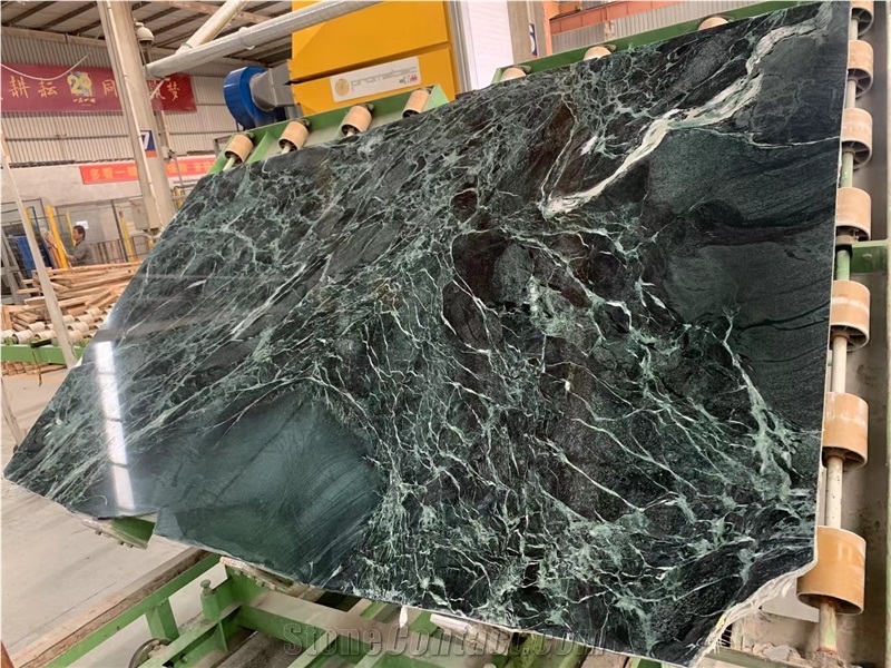 Italy Green Marble Polished Kitchen Countertops