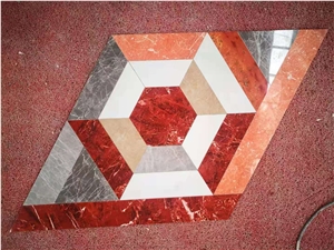 Multicolor Marble Polished Water Knife Parquet