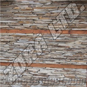 Glitz Wall Stones - Kokal Gneiss Slim Clippings, Suitable for Tiling Of Ornamental Walls