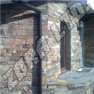 Sawn Natural Cut Stone, Gneiss Beige for Masonry, Sawn Stone for Wall