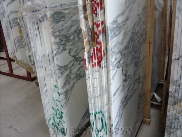Arabescato Carrara White Marble Floor Walltileslab