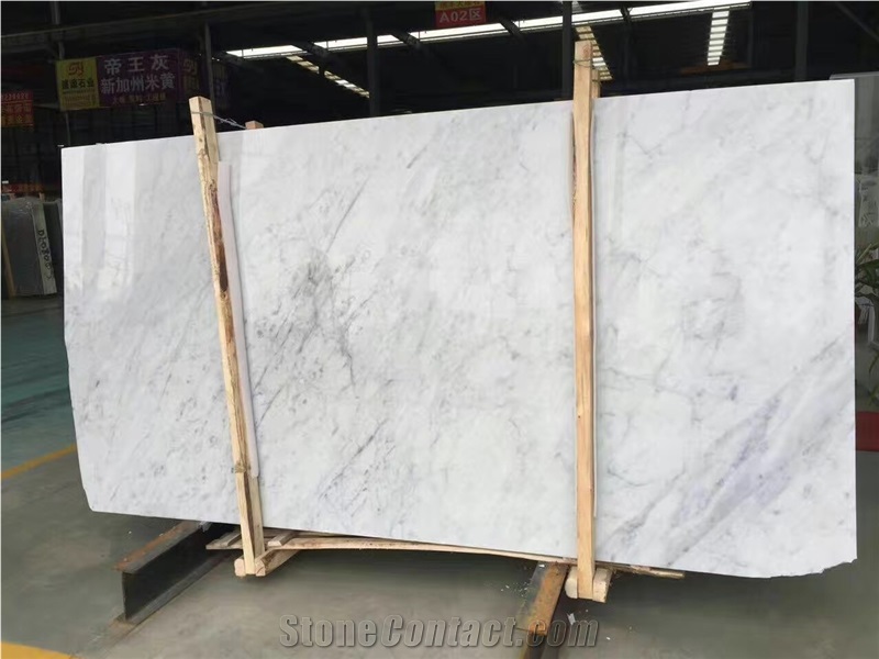 Bianco Carrara White Marble Slab Tile Wall Step Project