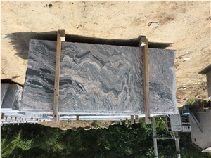 China Juparana Granite Slab Tile Wall Floor Step Project