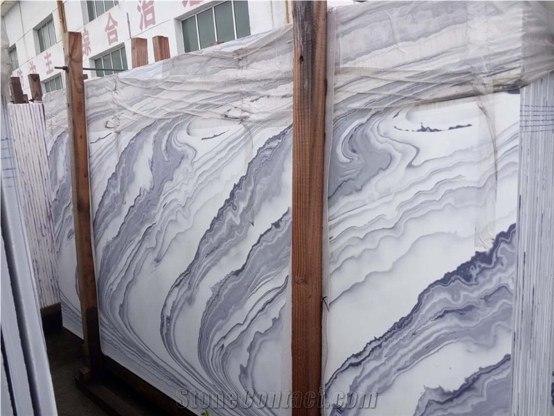 Nano Wave Crystallized Glass Stone Slab Tile Floor