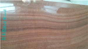 Red Wood Grain Marble Tiles Slabs