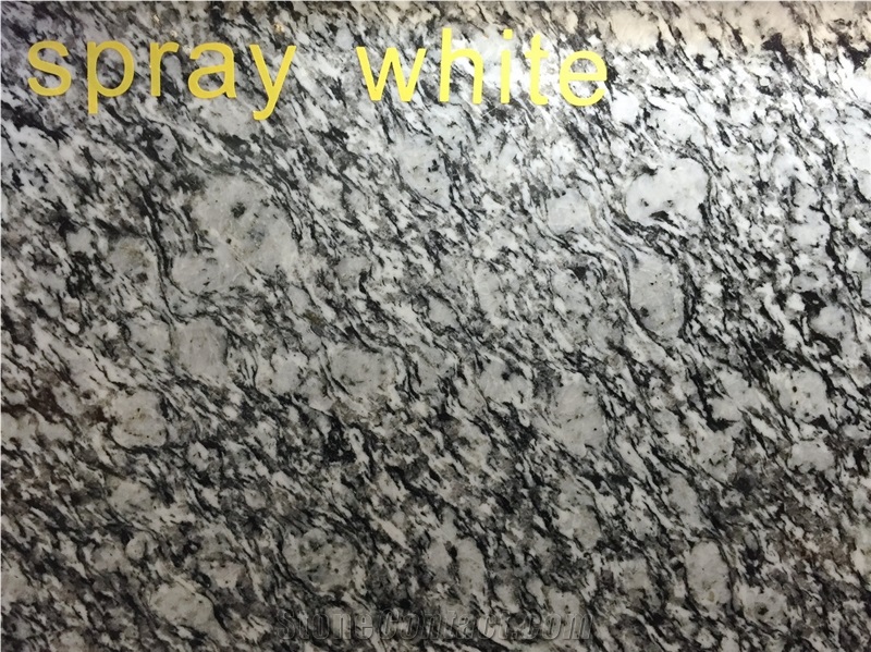 Spray White Granite Polished Sea Wave Slab