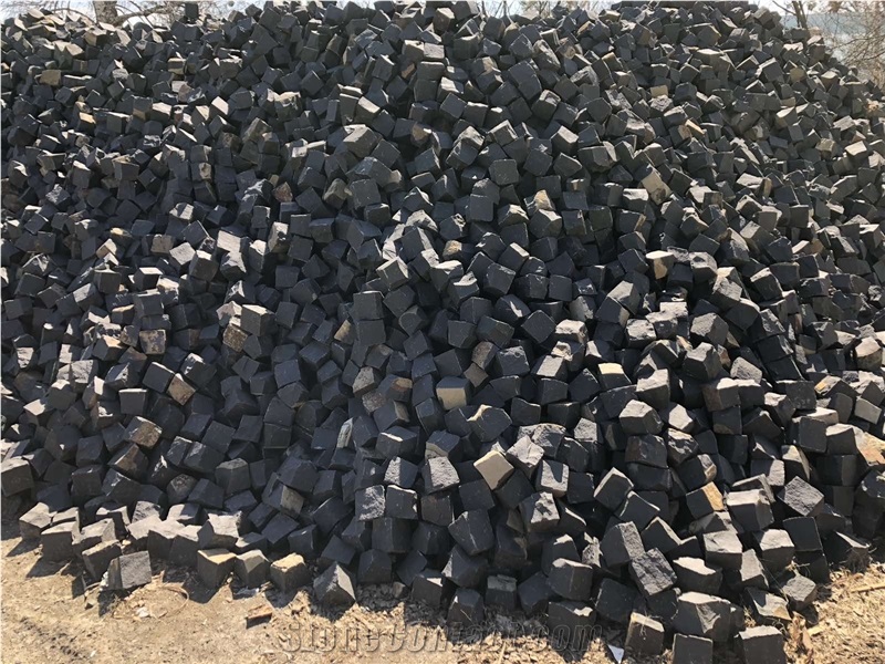 Black Basalt Cobble Stone