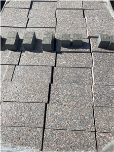 Granite Star Of Ukraine Paving Tiles, All Sides Cut Top Flamed