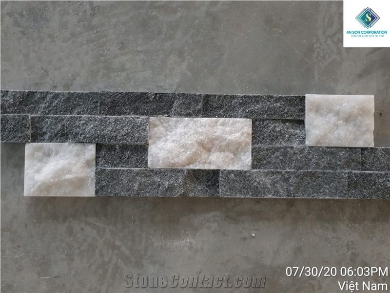 Black and White Marble Combination Wall Panel