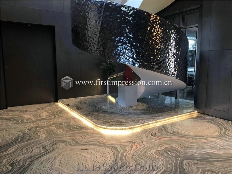 Luxury Cloudy Grey Marble Slabs,Tiles for Stairs