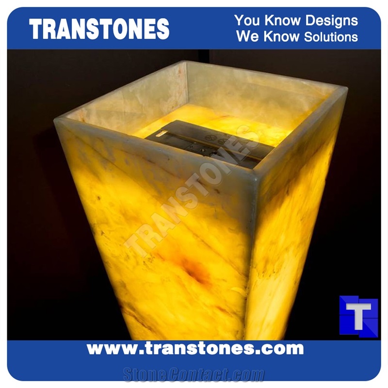 Artificial Stone Translucent Backlit Onyx Lighting Box
