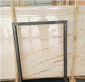 Polished Natural Sofitel Gold Marble Wall Panel