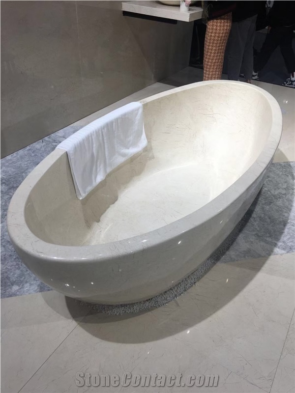 Statuario Venato White Marble Bathtub Can Be Customized