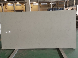 Caesarstone White Artificial Carrara Quartz Slab for Countertop