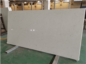 Caesarstone White Artificial Carrara Quartz Slab for Countertop