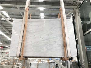 Italian Bianco Carrara White Marble Slabs Wall Floor Tiles