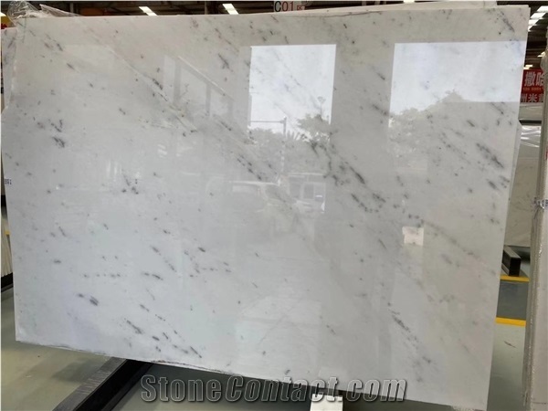 Atlantic White Marble Slabs Tiles Wall Floor Step Project