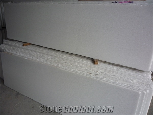 Crstal White Marble Slab Tile Wall Floor Step Project