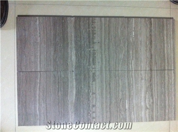 Grey Wood Grain Marble Slab Tile Wall Floor