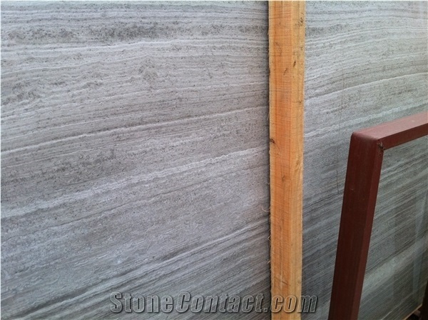 Grey Wood Grain Marble Slab Tile Wall Floor