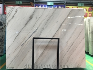 Guangxi White Marble Slab Tile Wall Floor Project