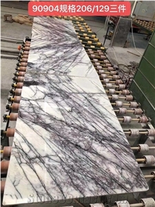 Milas Lilac White Marble Slabs Tiles Wall Floor Step