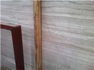 White Wood Grain Marble Slab Tile Wall Floor