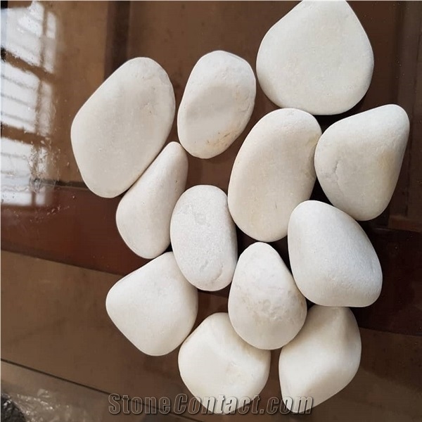 Marble Pebble Stone, White Pebble Stone or River Stone
