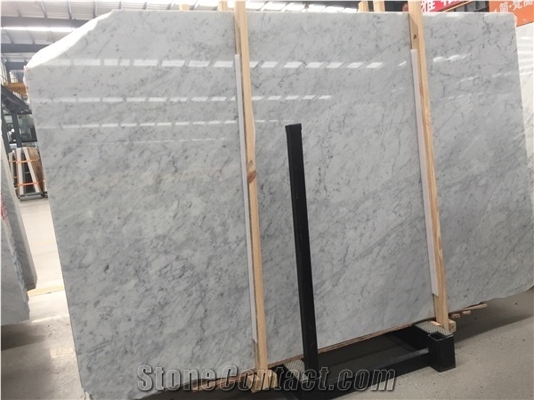 Carrara White Marble Slab Tile Wall Floor Step Project