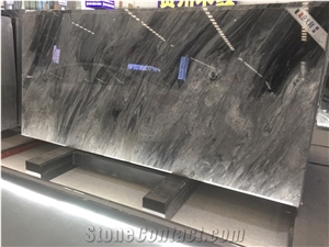 Florence Grey Marble Slab Tile Floor Wall Project