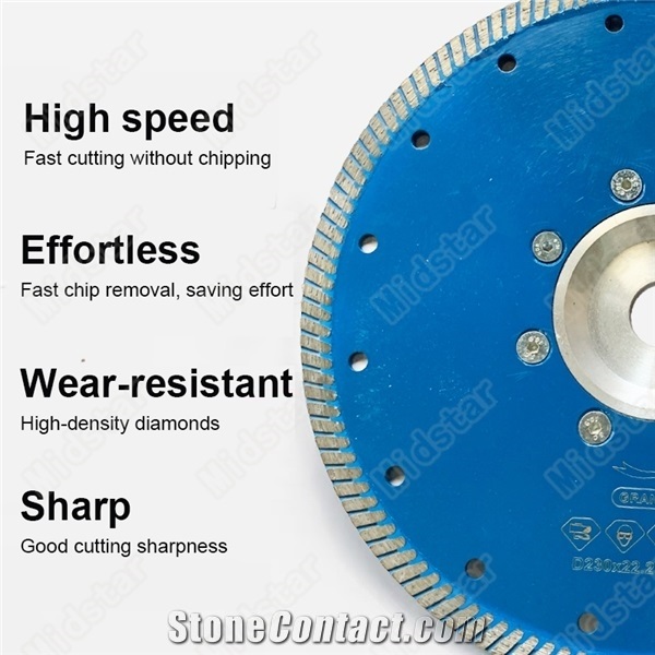 9inch 230mm Granite Diamond Cutting Wheel Hot Pressed Turbo