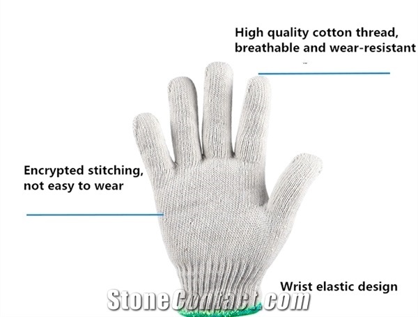 Factory Sell Black Cotton Knitted Gloves Hand Job Gloves