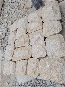 Beige Granite Mushroom Wall Clading,Garden Retaining Wall