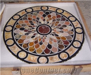 Bistro Country Style Desk Top Marble Stone, Outdoor Decor