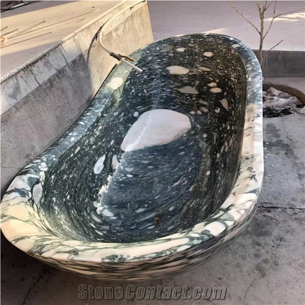 Black Marble Rectangle Bathtub for Fat People