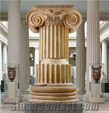 Indoor or Outdoor Decorative Gainte Marble Column Pillar