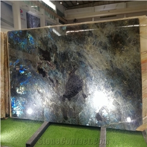 Labradorite Blue Granite 96 Inches Kitchen Stone Countertop