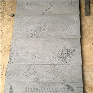 Natural Basaltic Stone Honed Ants Line Paver